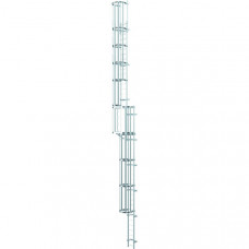 Zarges többszakaszos rögzített létrarendszer, V4A nemesacél, 10,70 m emelkedési magasság