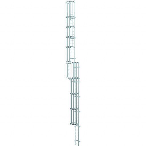 Zarges többszakaszos rögzített létrarendszer, V4A nemesacél, 10,70 m emelkedési magasság